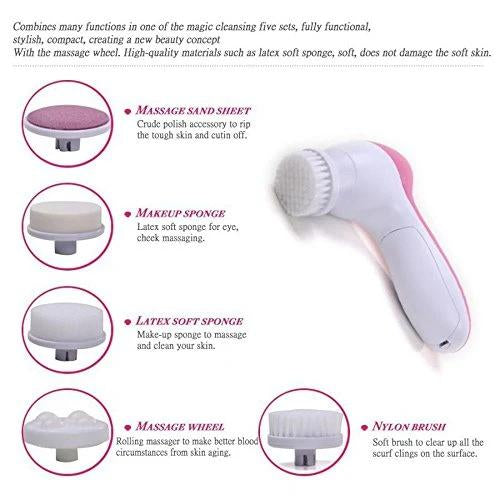 5-in-1 Smoothing Body Facial Massager (Pink)
