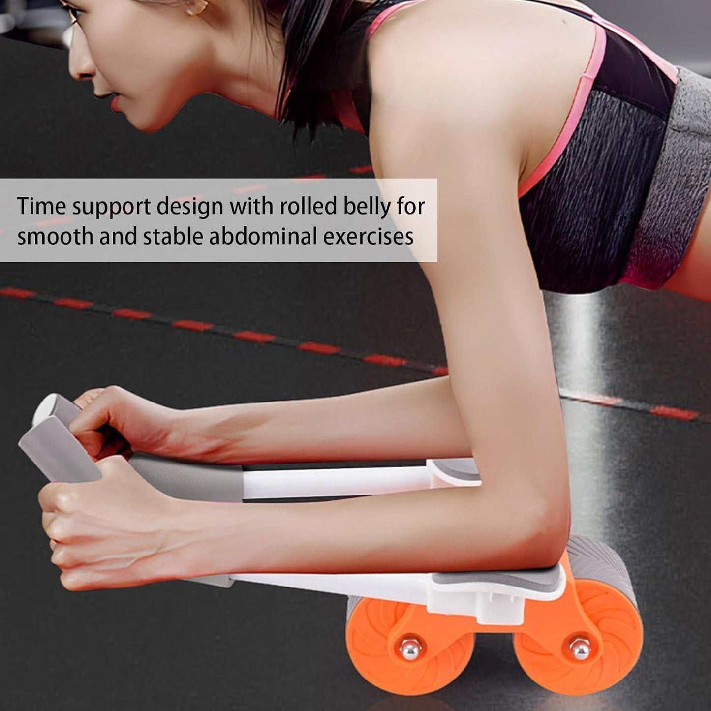 Abdominal Exercise Roller – Automatic Rebound Workout Wheel with Built-In Timer