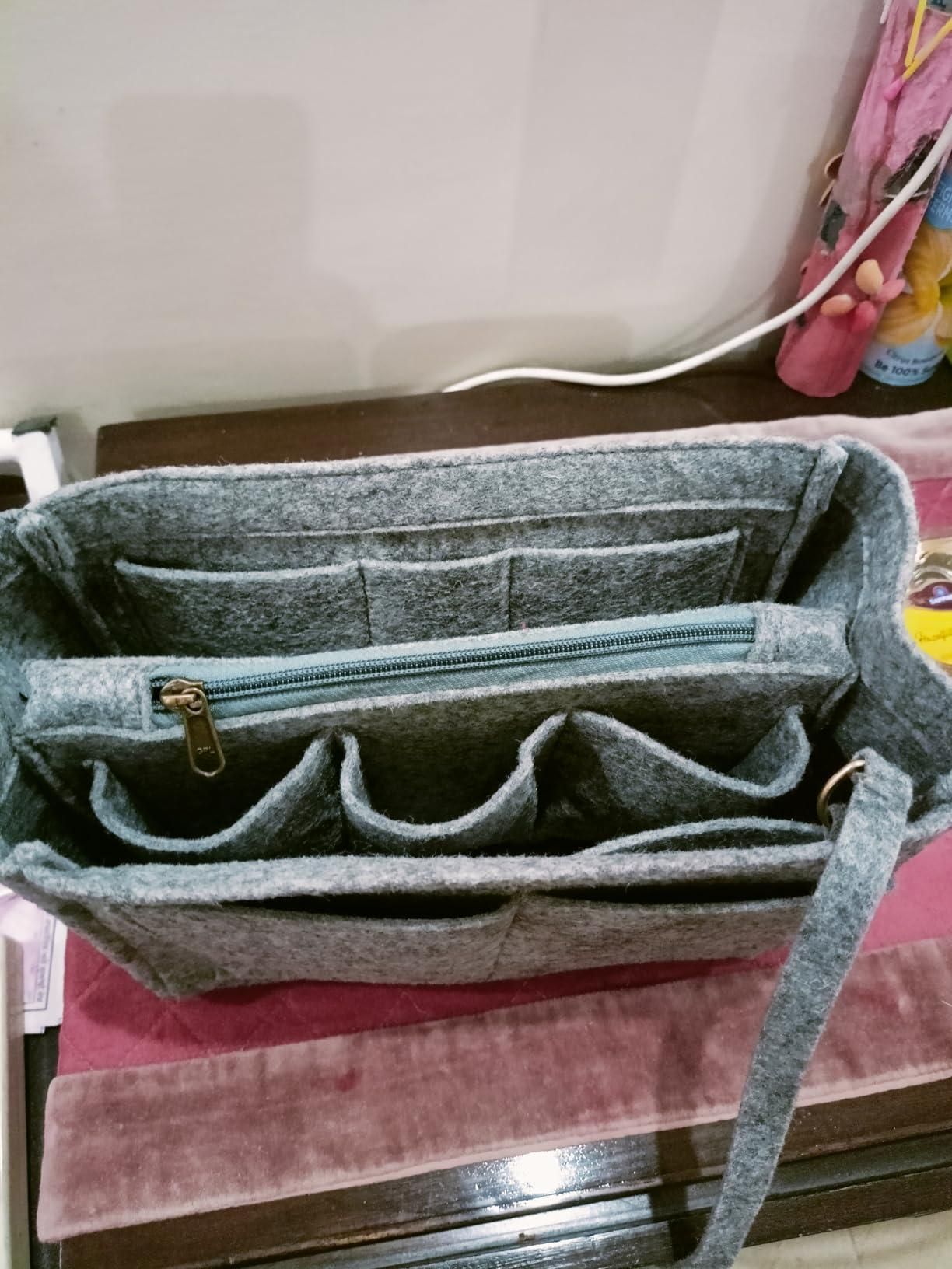 Handbag Organizer for Women – Sturdy Felt Fabric, Multi-Pocket Design