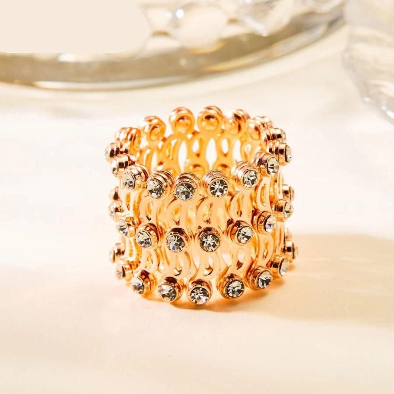 Stretchable 2-in-1 Ring Bracelet – Flexible Copper Jewelry for Women (Assorted Color)