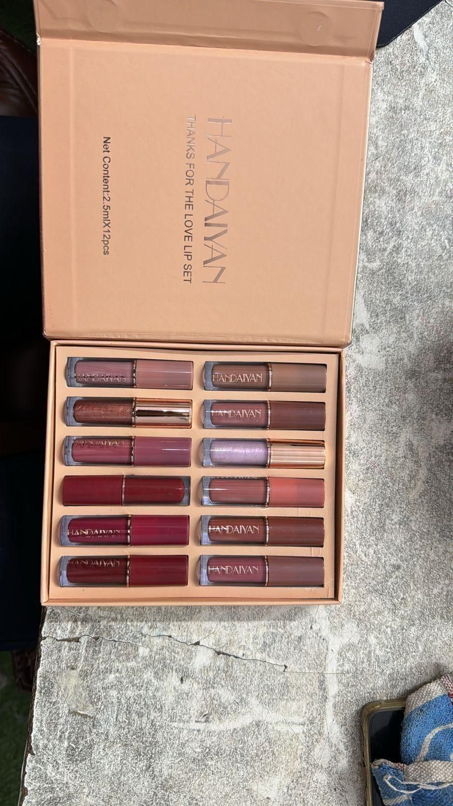 Velvet Matte Liquid Lipstick Set – 12 Pcs Long-Lasting Multicolor Pack