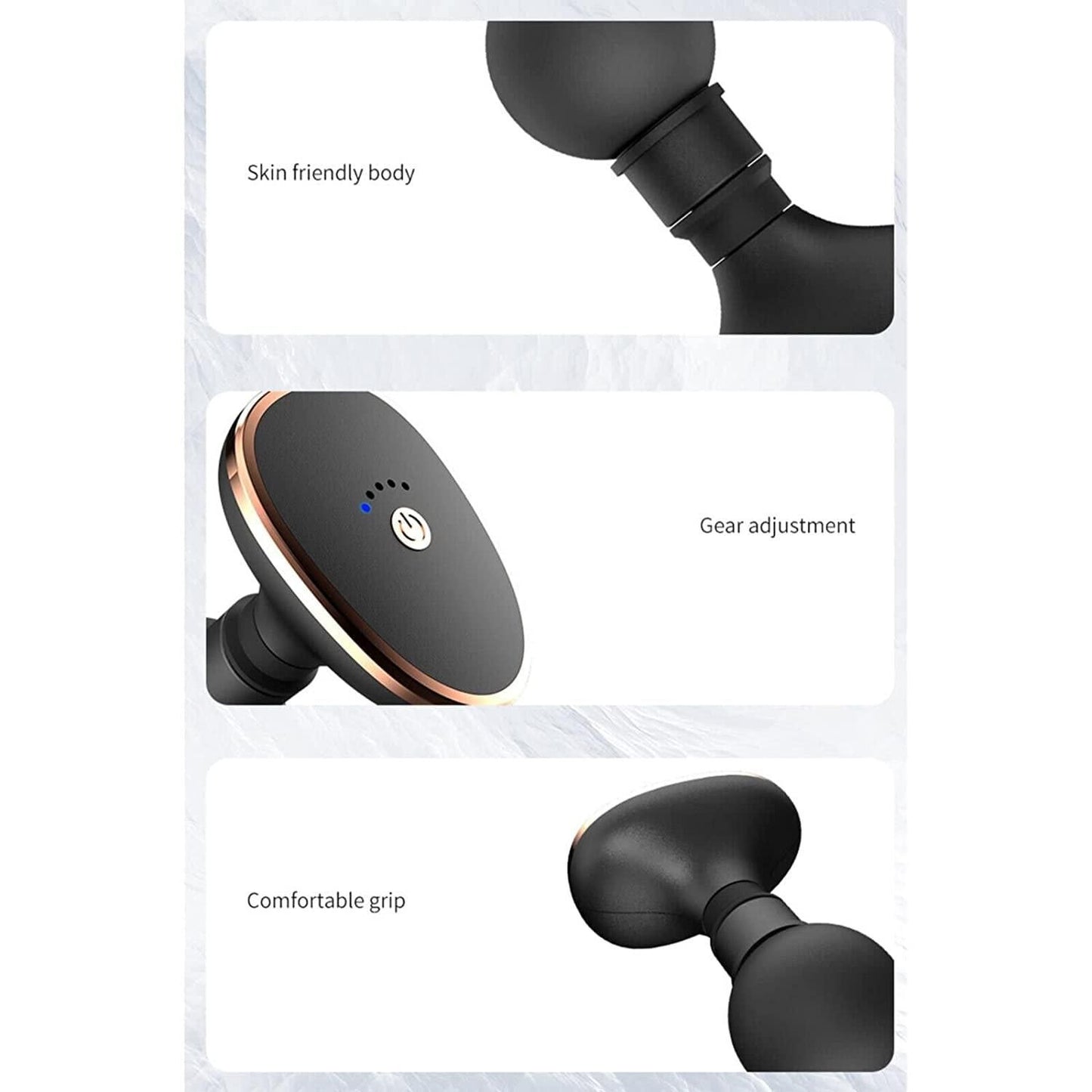 Mini Portable Body Massager – Silent Fascia Gun with 5 Vibration Modes