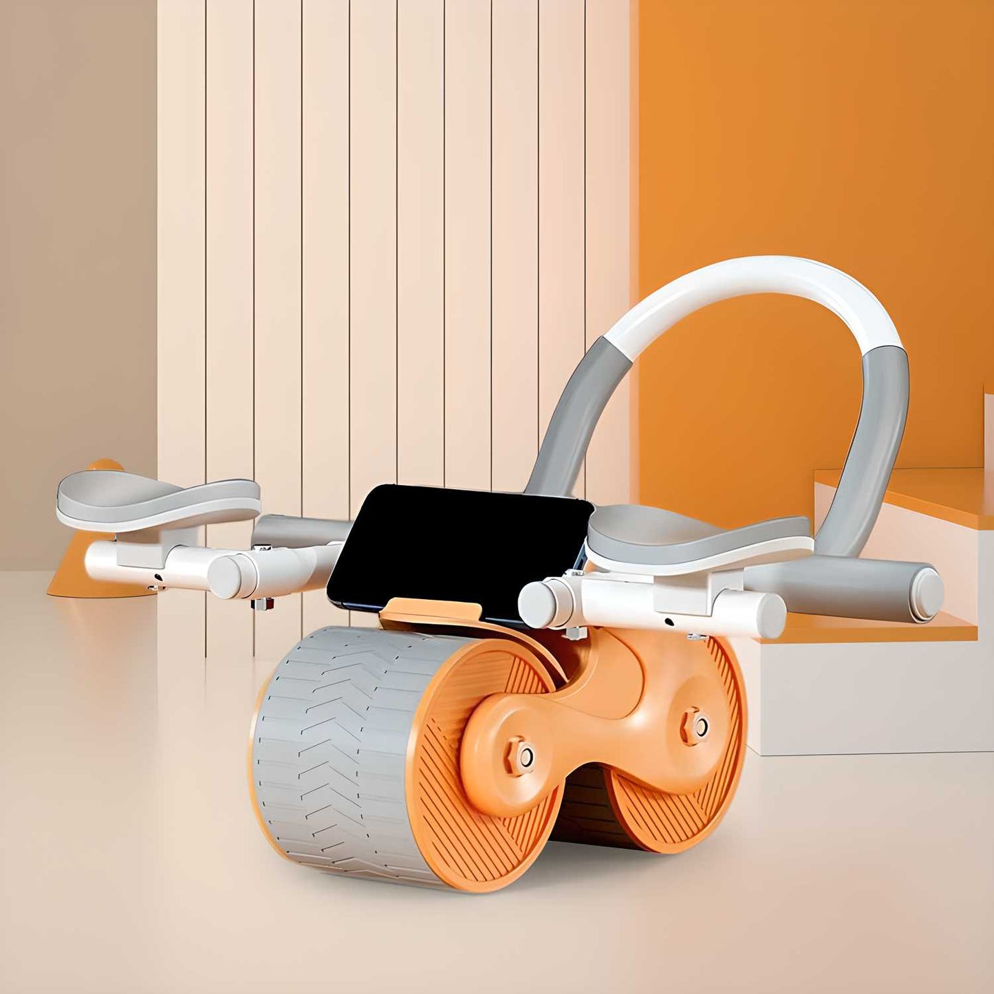 Abdominal Exercise Roller – Automatic Rebound Workout Wheel with Built-In Timer