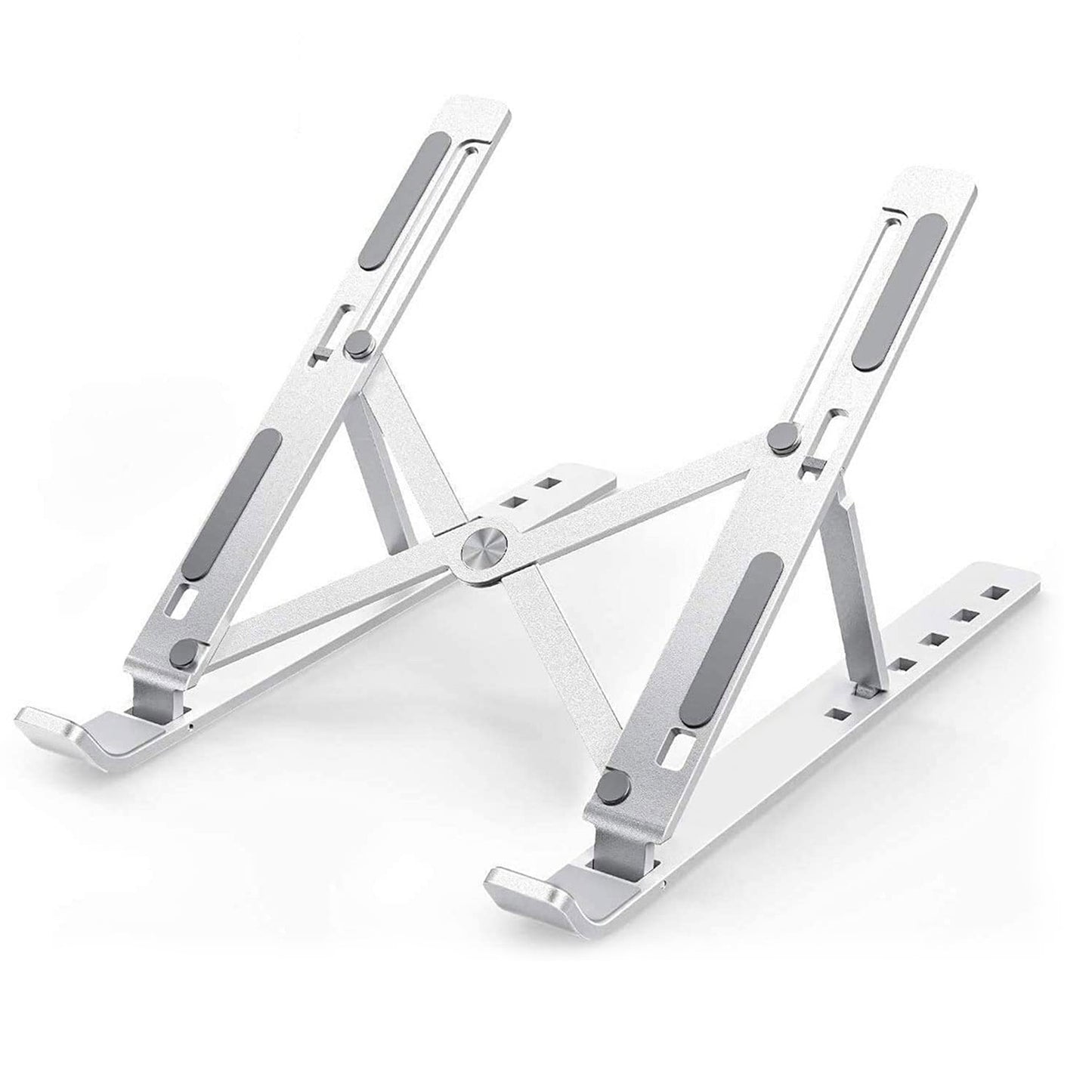 Laptop Stand For Desk Metal Portable Laptop Stand With 6 Adjustable Angles Laptop Riser Phone And Tablet Stand Compatible For All Laptop