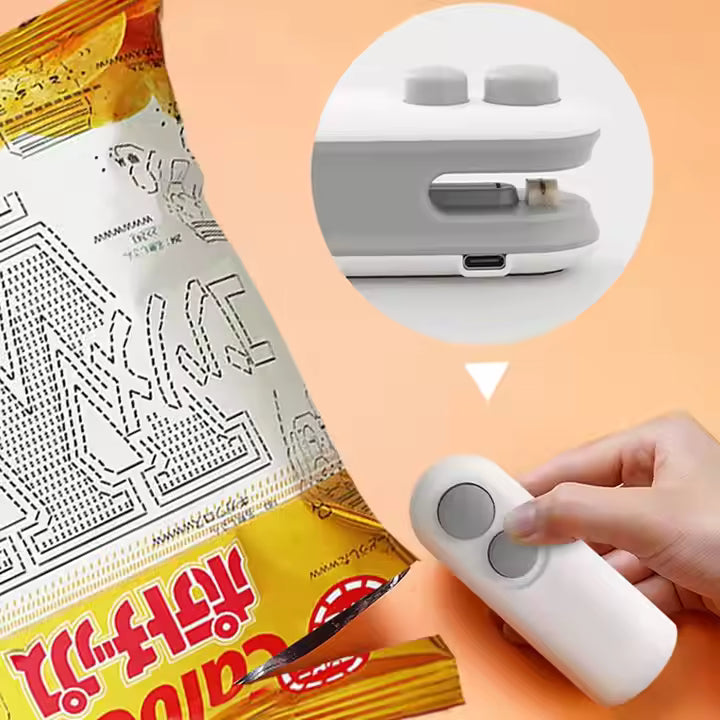 Portable Mini Sealing Machine Handheld Packet Sealer for Food, Snacks, Chips, Fresh Storage, Plastic Bag Sealing Machine, Multicolor
