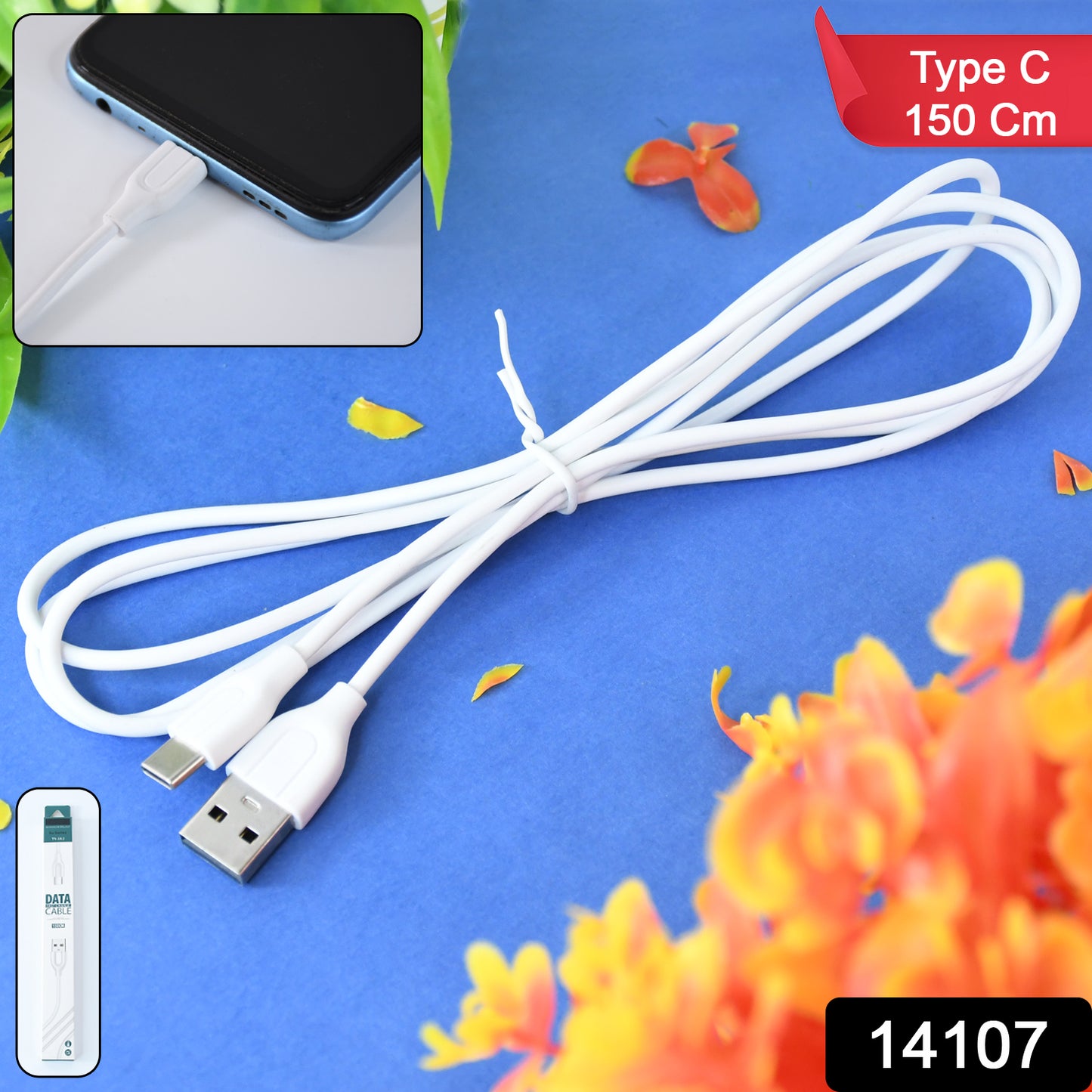 Usb To Type-c Fast Charging And Data Transfer Cable 150 Cm