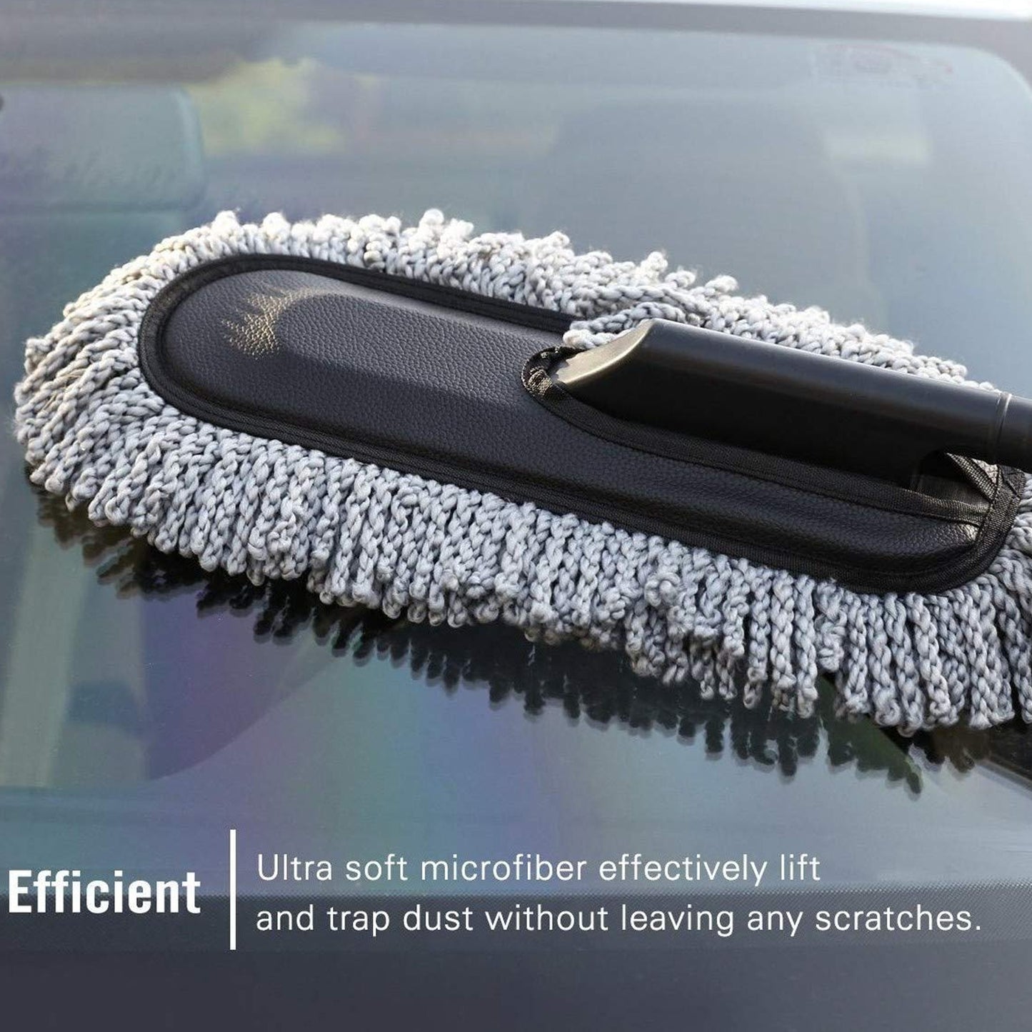 Long Retractable Microfiber Car Duster Brush – Soft Non-Slip Handle, Multipurpose for Car Interior & Exterior, Boats, and Home Cleaning