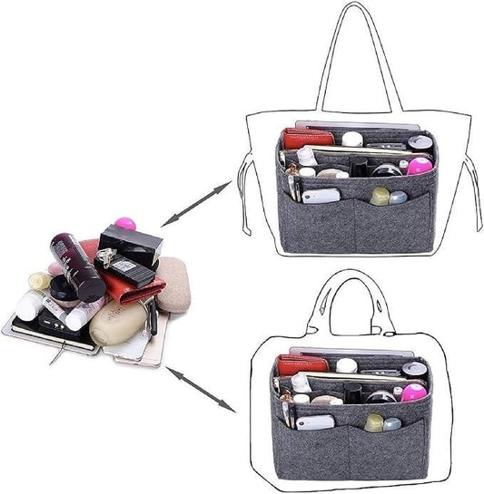 Handbag Organizer for Women – Sturdy Felt Fabric, Multi-Pocket Design