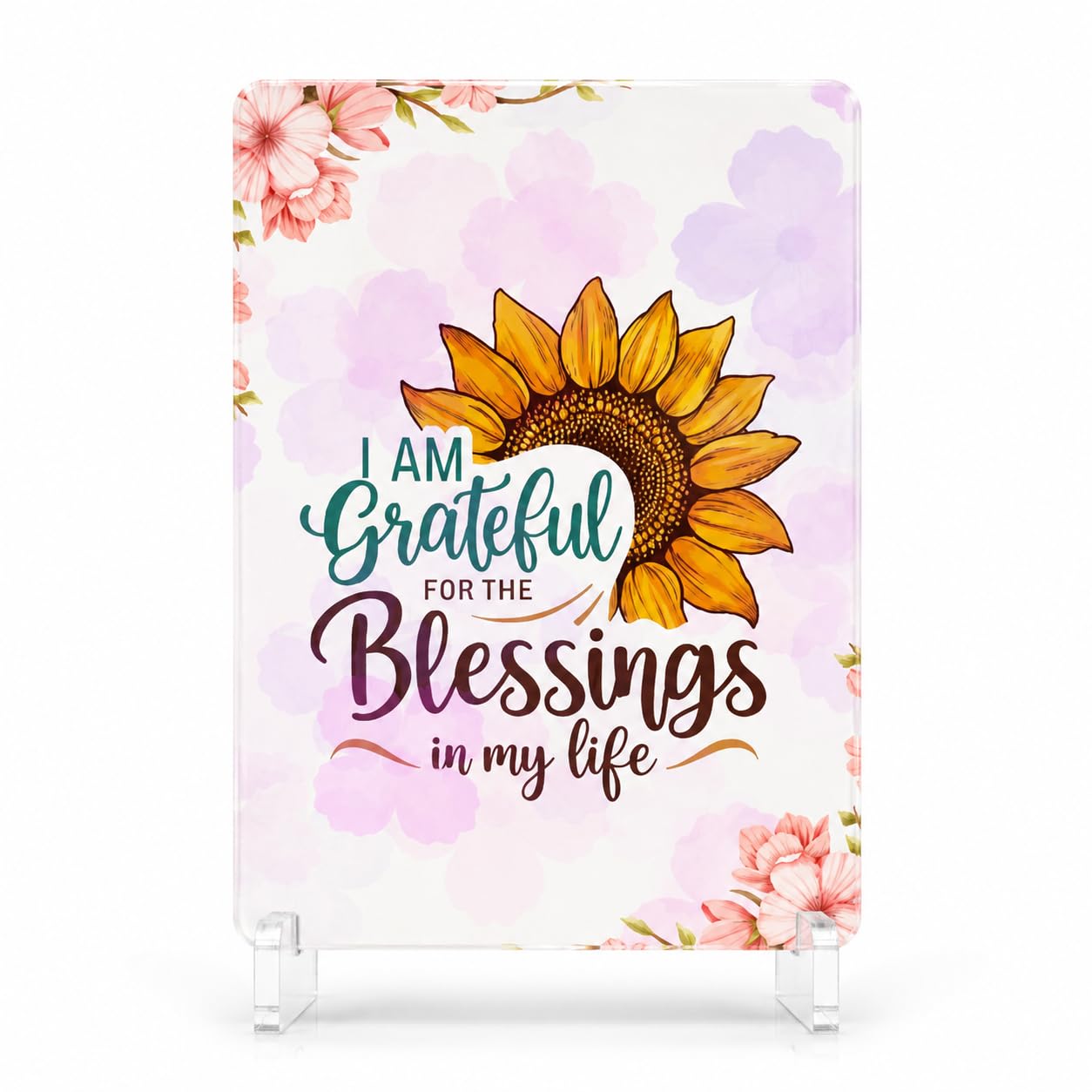 Christian Acrylic Desk Plaque – Bible Verse Display – Modern Acrylic Stand Frame for Home Office Decor, Faith Gift for Women Men