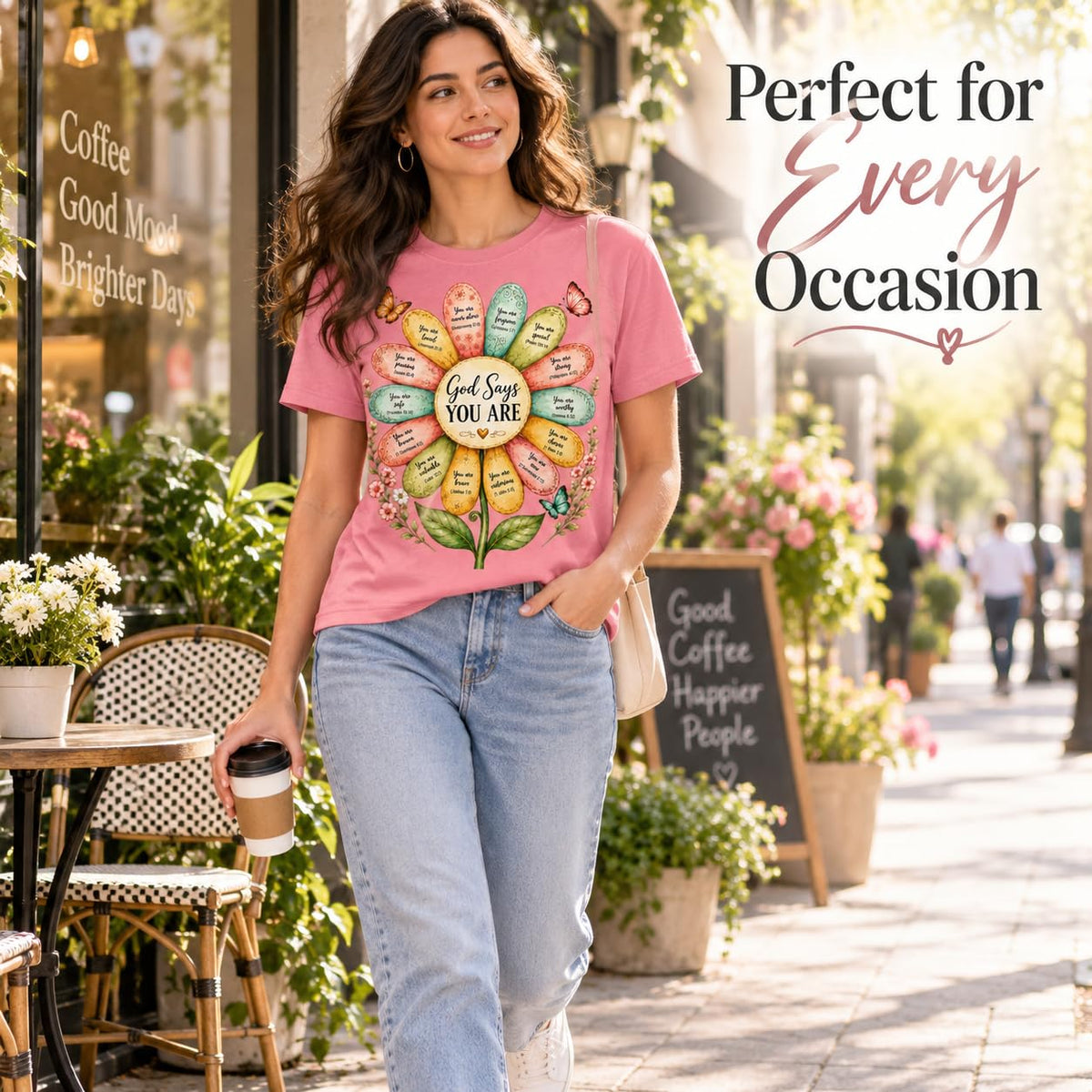 God Says You are Christian T-Shirt for Women | 100% Cotton