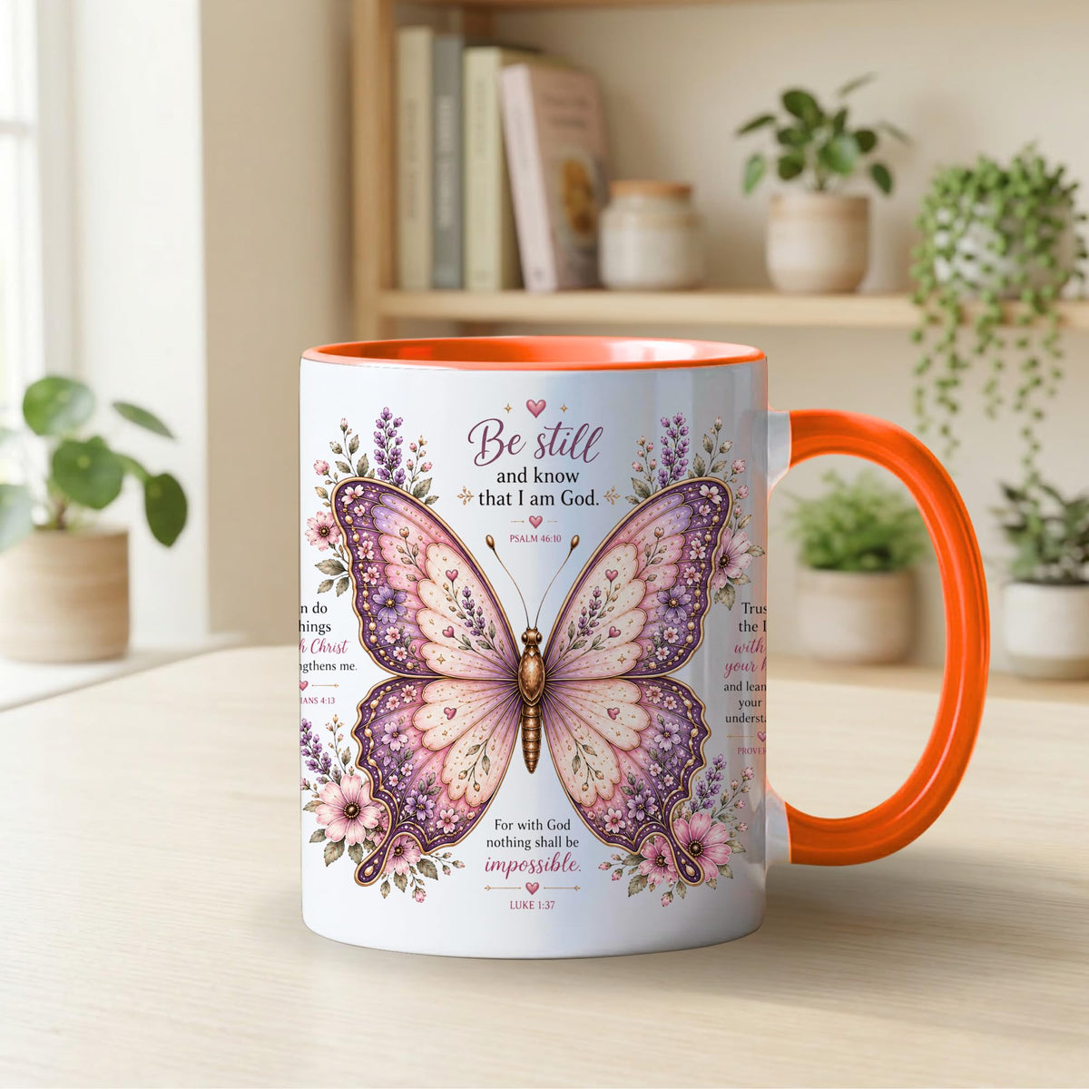 Grace & Blessings Christian Bible Verse Ceramic Coffee Mug |Blue