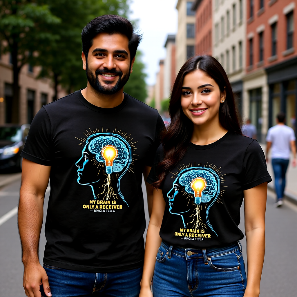 The Receiver: Tesla Electric Visionary Premium Crew Neck Tee