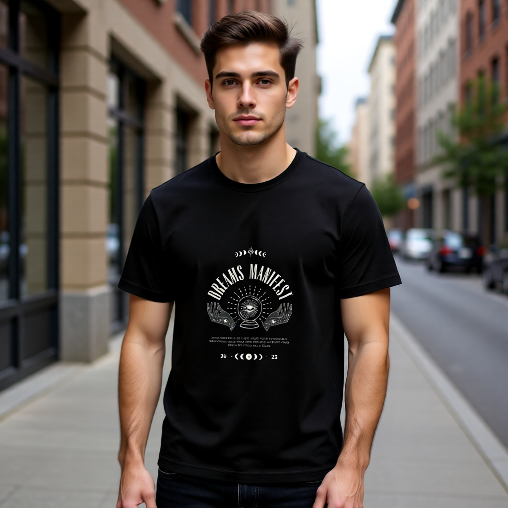 Dreams Manifest Black Gold T-Shirt | Premium Aesthetic Tee