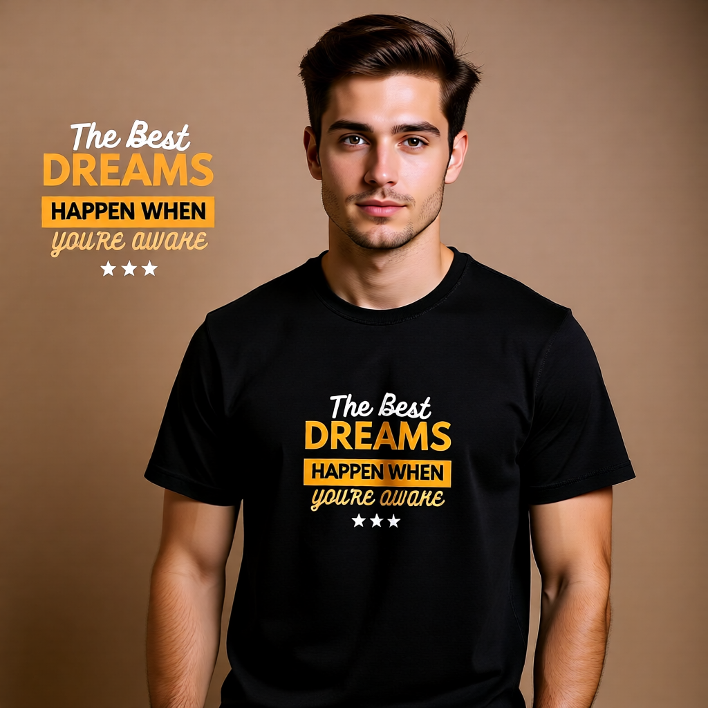 The Best Dreams Happen When You're Awake T-Shirt – Motivational Quote Tee