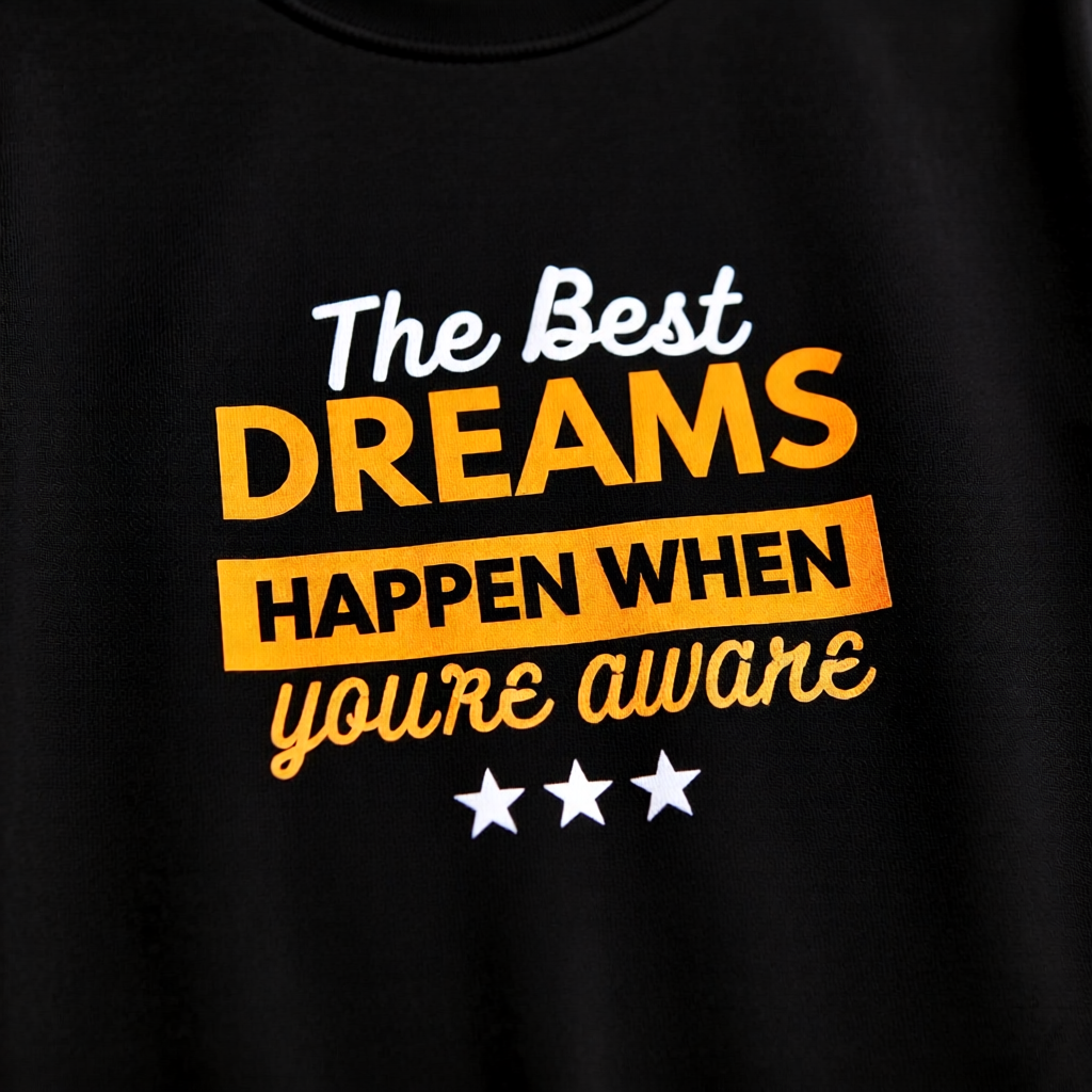 The Best Dreams Happen When You're Awake T-Shirt – Motivational Quote Tee