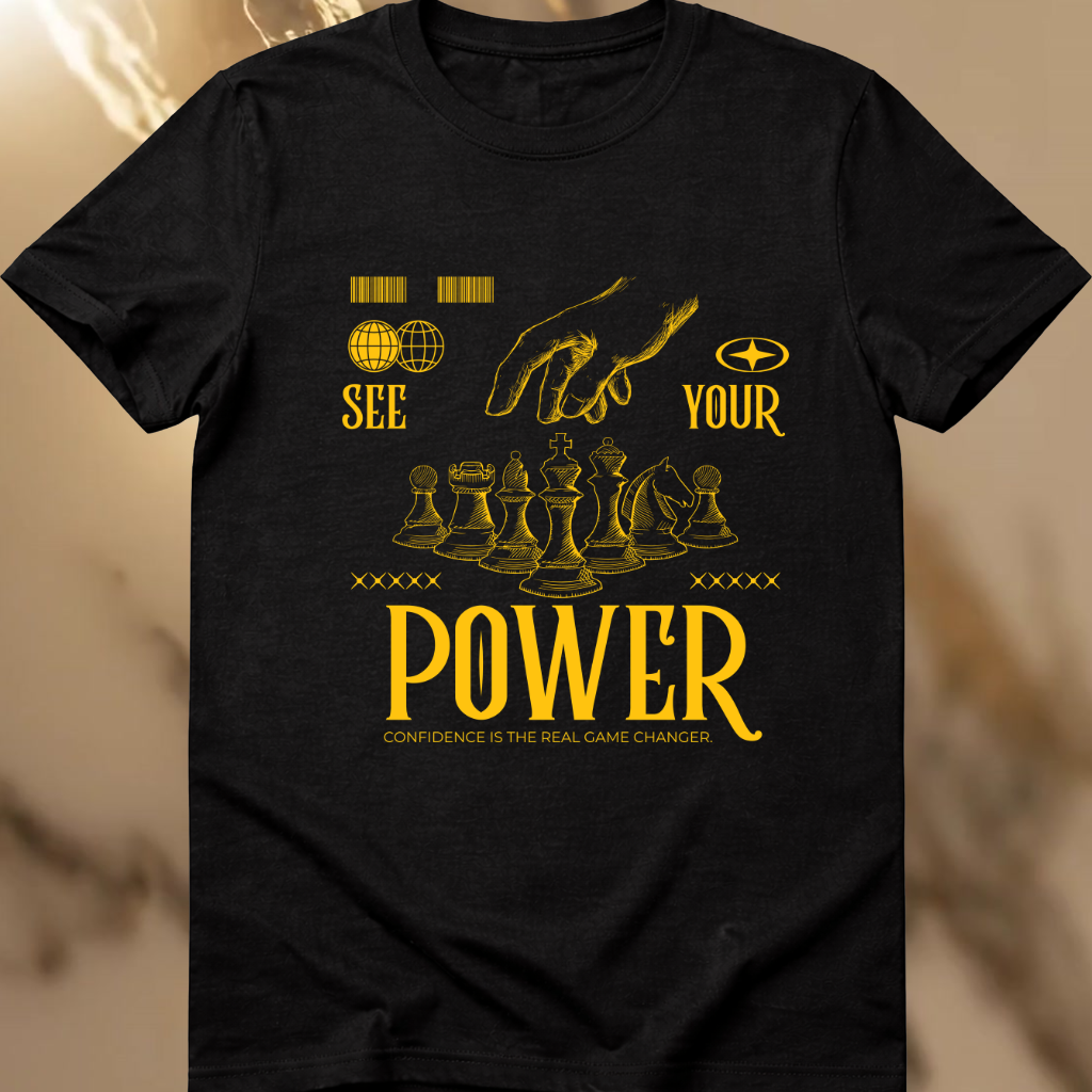 See Your Power Chess Graphic T-Shirt - Strategic Mindset Unisex Tee