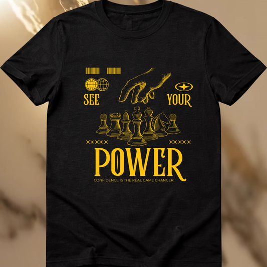 See Your Power Chess Graphic T-Shirt - Strategic Mindset Unisex Tee