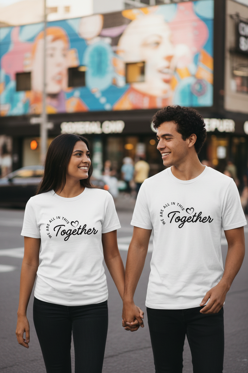 We Are All In This Together Graphic T-Shirt - Inspiring Unisex Tee