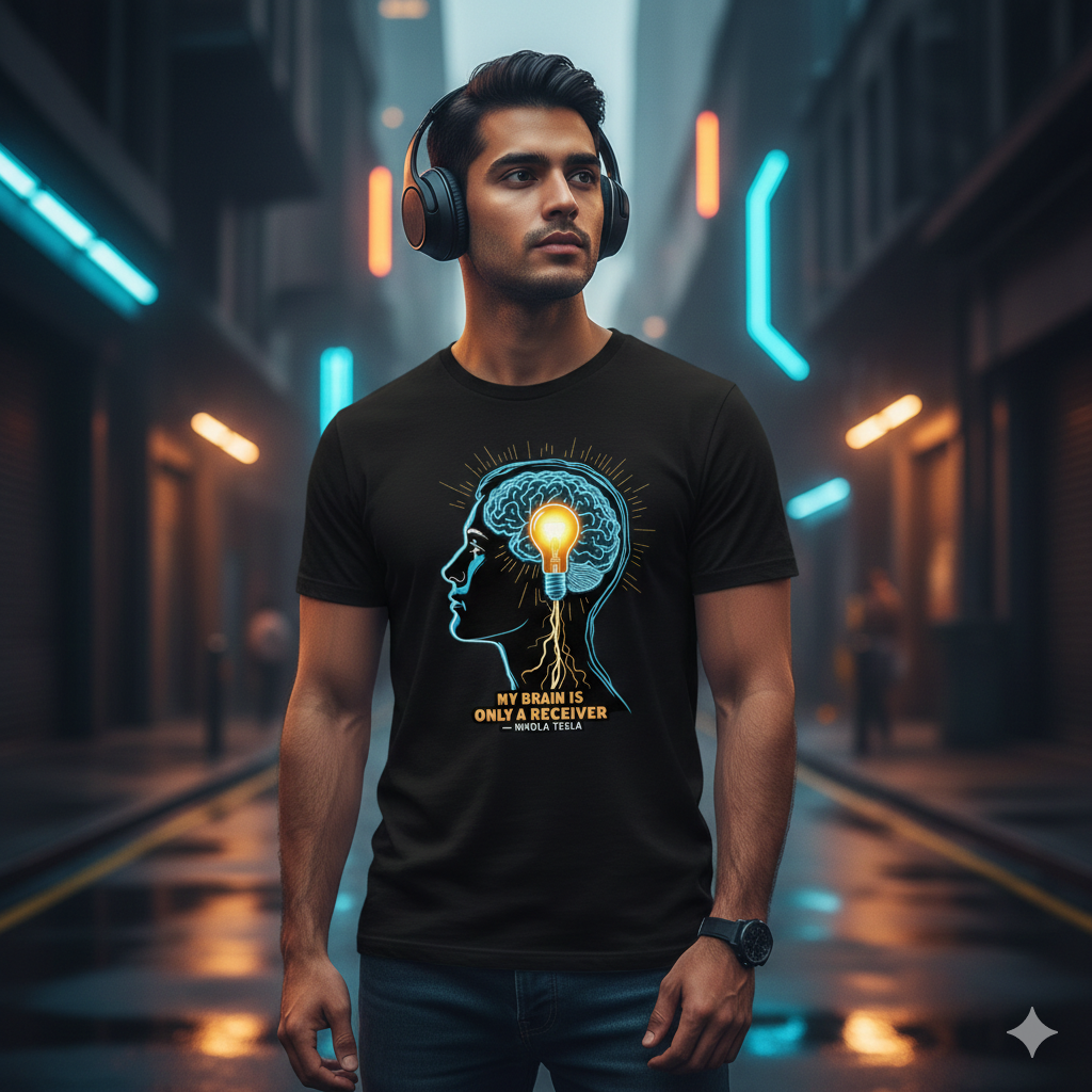 The Receiver: Tesla Electric Visionary Premium Crew Neck Tee