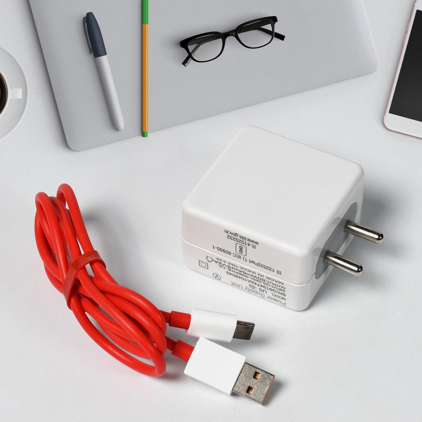 Super Fast Charger With Cable For All Iphone Android Smart Phones Tablets.