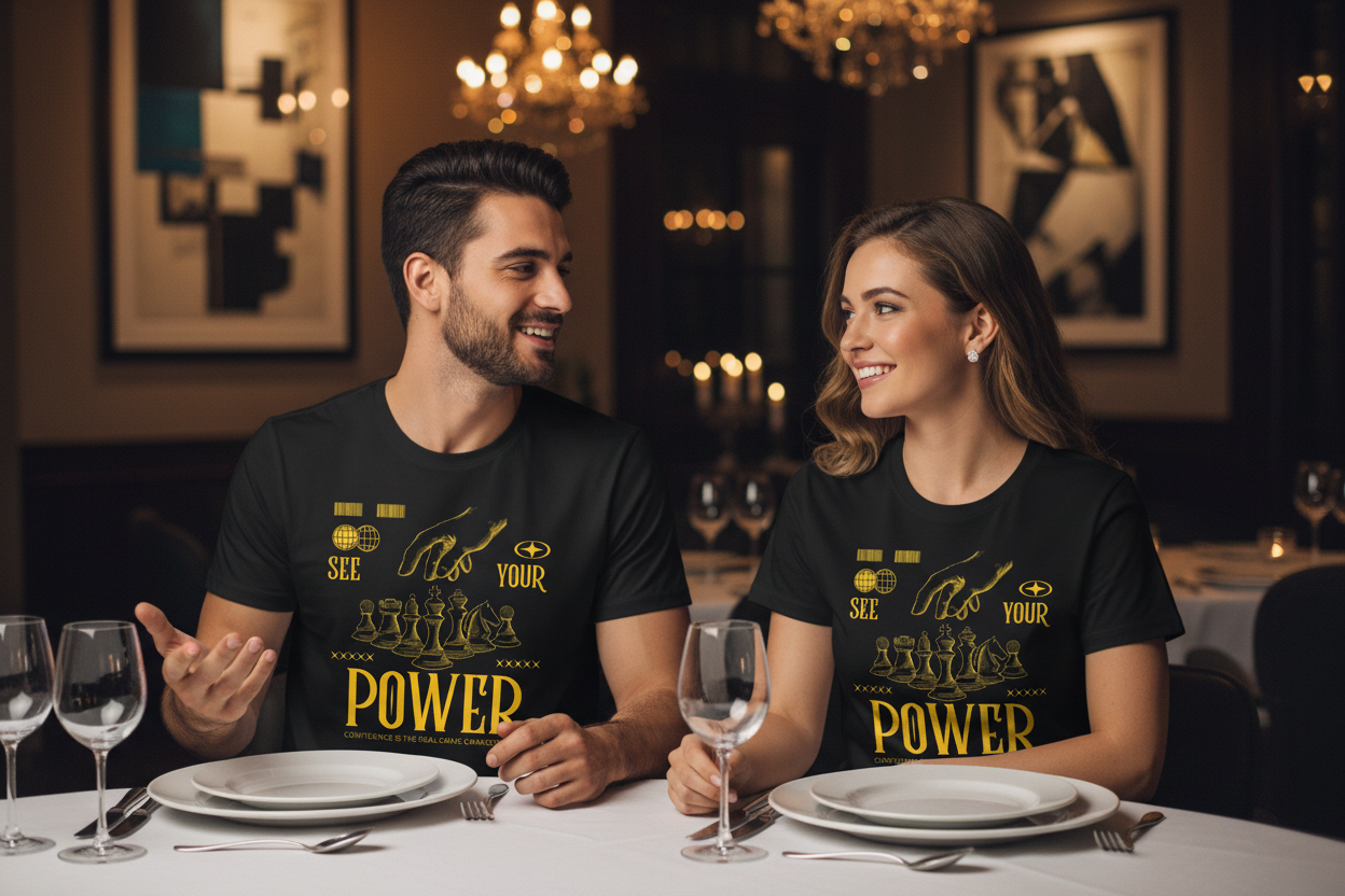 See Your Power Chess Graphic T-Shirt - Strategic Mindset Unisex Tee